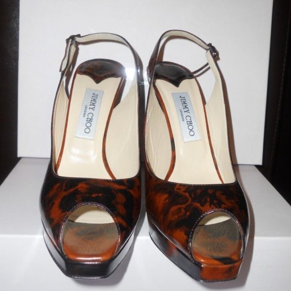 Jimmy Choo Shoes Jimmy Choo Clue Patent Leather Slingback Platform